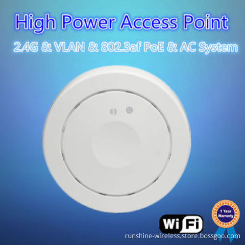 Indoor 300mbps long range ceiling mount wireless AP with 802.1Q VLAN access control system